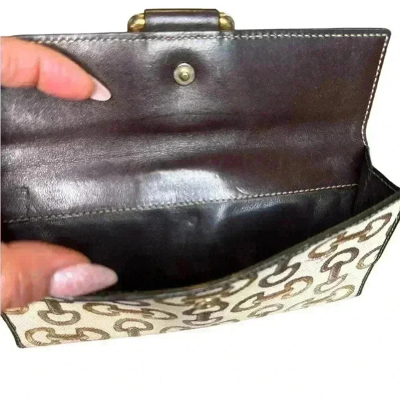 Gucci Horsebit canvas bamboo d ring continental wallet. - Picture 6 of 11